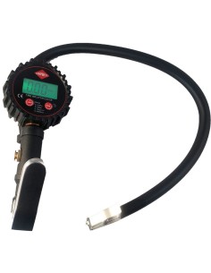 AIRPRESS Inflador de neumáticos con manómetro digital 10 bar 60 cm