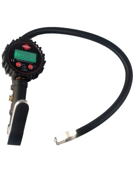 AIRPRESS Inflador de neumáticos con manómetro digital 10 bar 60 cm