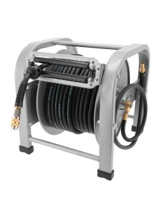 AIRPRESS Enrollador automático de manguera de aire de goma 30 m 8 x 14 mm para suelo