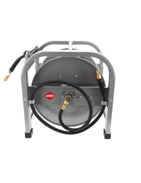 AIRPRESS Enrollador automático de manguera de aire de goma 30 m 8 x 14 mm para suelo