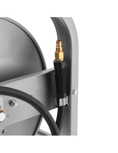 AIRPRESS Enrollador automático de manguera de aire de goma 30 m 8 x 14 mm para suelo