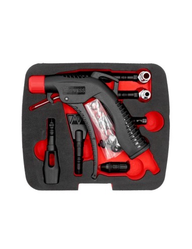 AIRPRESS Kit de pistola de soplado con 7 boquillas