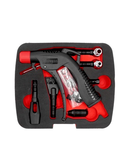 AIRPRESS Kit de pistola de soplado con 7 boquillas
