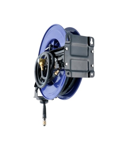 AIRPRESS Enrollador de manguera de aire montaje en pared 20 bar 20 m 3/8" 16 x 10 mm con accesorios