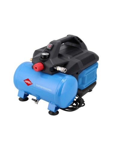 AIRPRESS Compresor sin aceite de dos pistones LMO 6-126 8 bar 1 CV / 0,75 kW 88 l/min 6 l