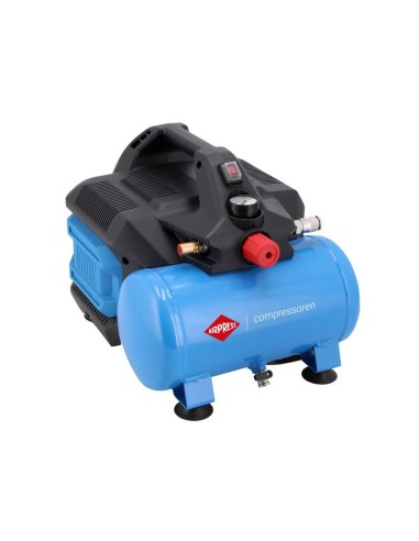 AIRPRESS Compresor sin aceite de dos pistones LMO 6-126 8 bar 1 CV / 0,75 kW 88 l/min 6 l
