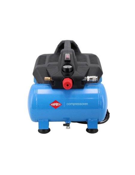 AIRPRESS Compresor sin aceite de dos pistones LMO 6-126 8 bar 1 CV / 0,75 kW 88 l/min 6 l