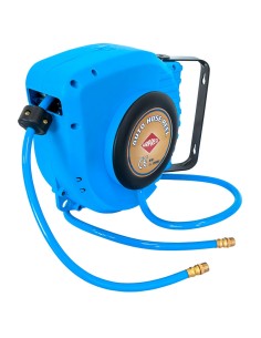 AIRPRESS Enrollador de manguera de aire de montaje en pared 9 m 8 x 12 mm 1/4" PU 12 bar 2