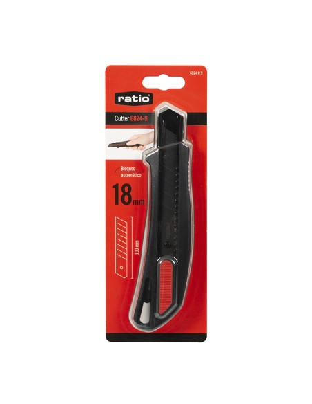 CORTADOR HOJA 18 MM BLOQ.AUT. RATIO (1)