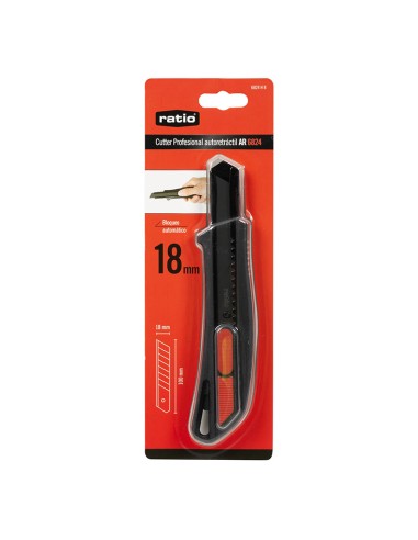 CORTADOR HOJA 18 MM BLOQ.AUT.RETR. RATIO (3)