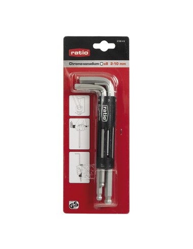 LLAVES ALLEN BOLA JG.8(2-10MM)RATIO (2)