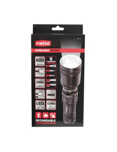 LINTERNA LED CREE 600 LM RECARG. RATIO (2)
