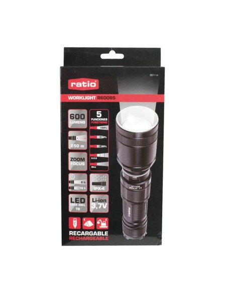 LINTERNA LED CREE 600 LM RECARG. RATIO (2)