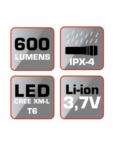 LINTERNA LED CREE 600 LM RECARG. RATIO (5)