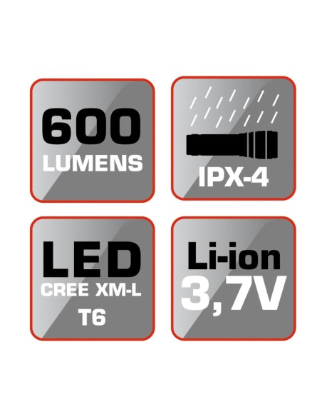 LINTERNA LED CREE 600 LM RECARG. RATIO (5)