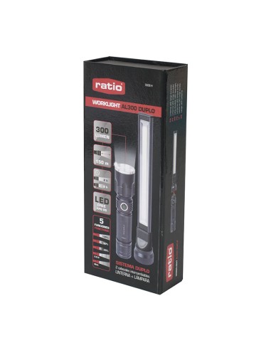 LINTERNA LED CREE+COB 300 LM RATIO (3)