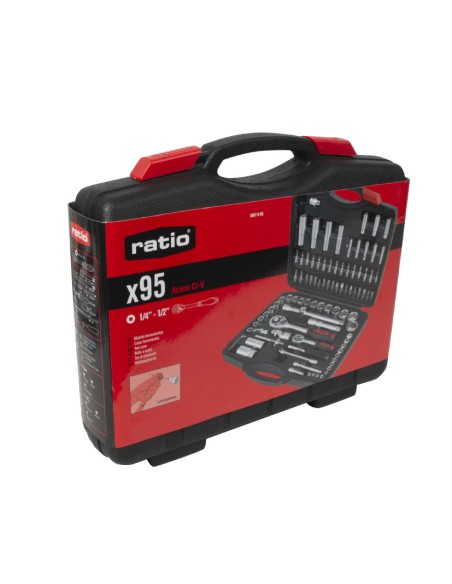 MALETIN HERR.95 PZAS.1/4"1/2"CR-V RATIO (3)
