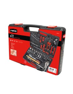 MALETIN HERR.72 PZAS.1/4"1/2"CR-V RATIO 2