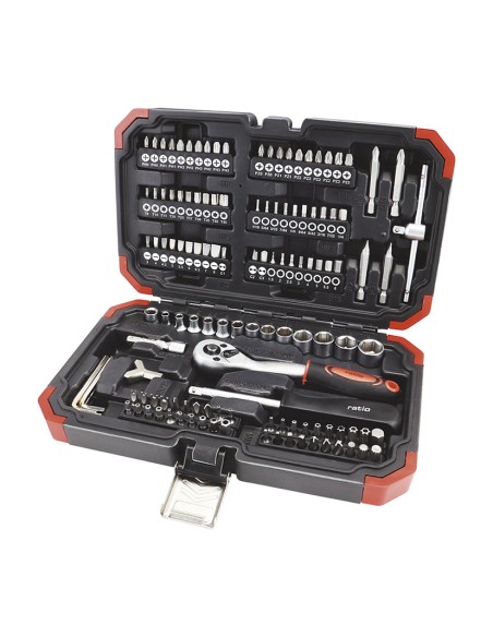 ESTUCHE VASOS Y PUNTAS 130PCS CR-V RATIO