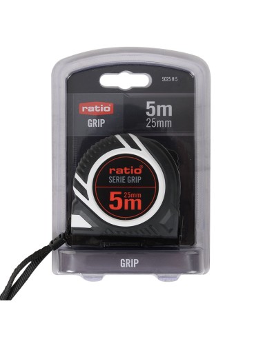 FLEXOMETRO CINTA 25/5 M. GRIP RATIO (2)