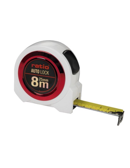 FLEXOMETRO CINTA 25/8 MT.AUTO LOCK RATIO