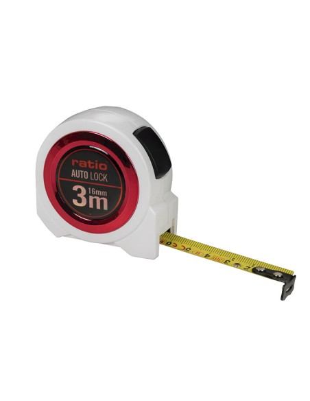 FLEXOMETRO CINTA 16/3 MT.AUTO LOCK RATIO