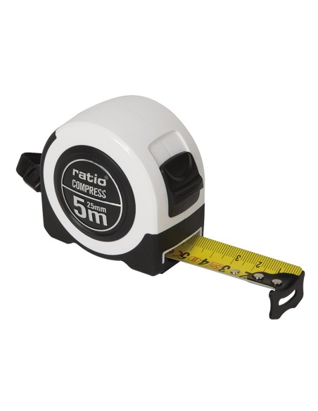 FLEXOMETRO CINTA 25/5 MTS.COMPRESS RATIO