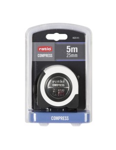 FLEXOMETRO CINTA 25/5 MTS.COMPRESS RATIO 2