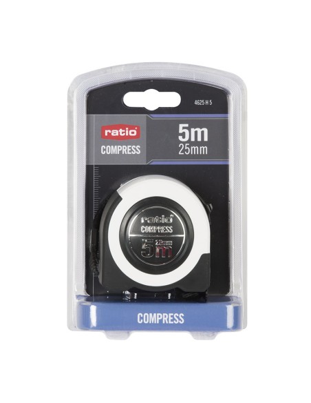 FLEXOMETRO CINTA 25/5 MTS.COMPRESS RATIO (1)