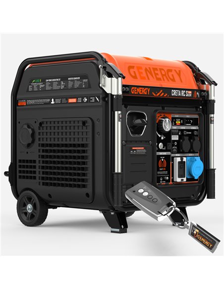 Generador 7500W-230V Inverter Silencioso Arranque Eléctrico Control Remoto Modelo Creta-RC Silent
