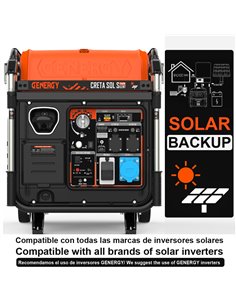 Generador 7500W-230V Inverter Silencioso Arranque Automático Apoyo Solar Modelo Creta-SOL Silent