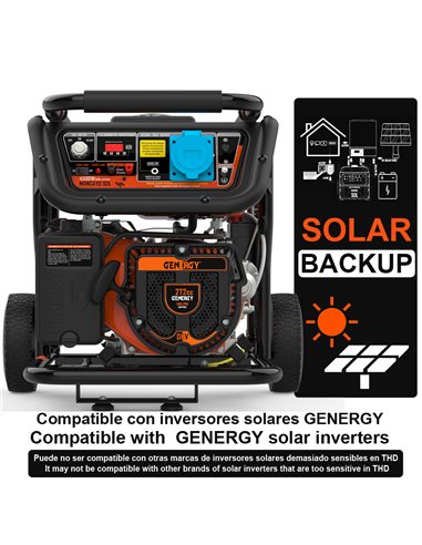 Generador 4500W-230V Gasolina Arranque Automático Apoyo Solar Modelo Moncayo-SOL