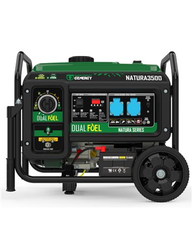 Generador 3300W-230V Gas y Gasolina Arranque Eléctrico Modelo Natura 3500