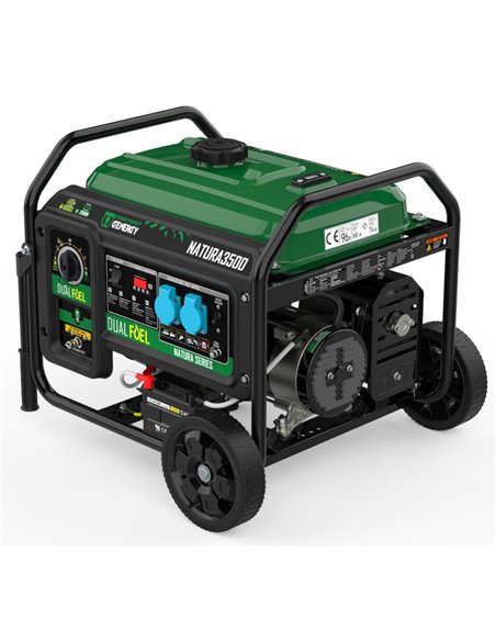 Generador 3300W-230V Gas y Gasolina Arranque Eléctrico Modelo Natura 3500
