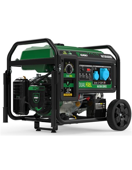 Generador 5500W-230V Gas y Gasolina Arranque Eléctrico Modelo Natura 6000