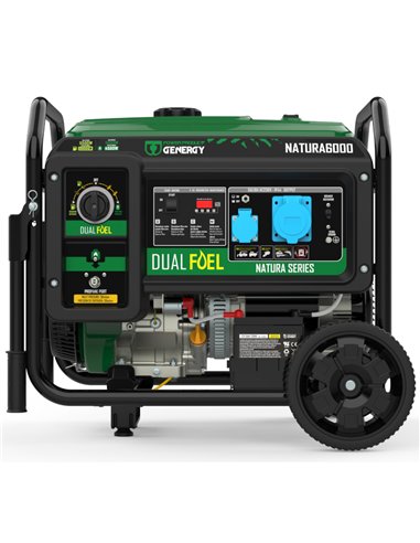 Generador 5500W-230V Gas y Gasolina Arranque Eléctrico Modelo Natura 6000