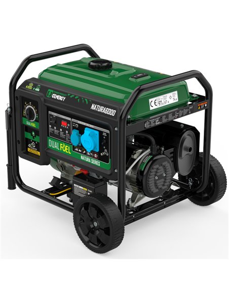 Generador 5500W-230V Gas y Gasolina Arranque Eléctrico Modelo Natura 6000