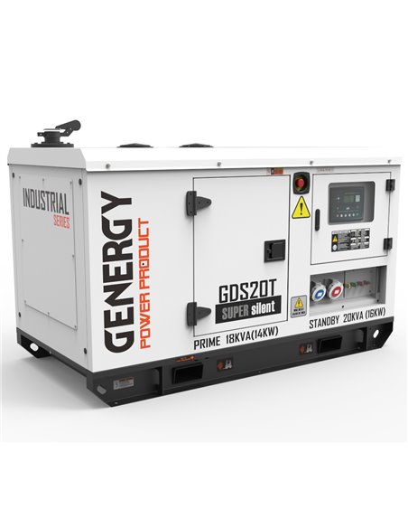 Generador 20kVA 16.000W 400/230V Diesel Modelo GDS20T