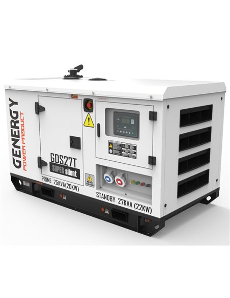 Generador 27kVA 22.000W 400/230V Diesel Modelo GDS27T