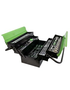 CAJA METÁLICA DE 63 PIEZAS DE HERRAMIENTAS CINCADO