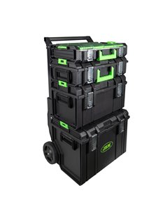 CARRO MODULAR CON 4 CAJAS APILABLES