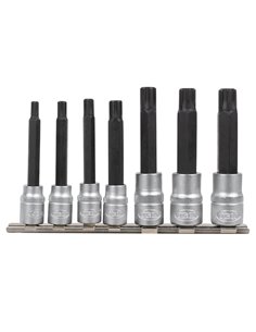 JUEGO DE 7 PUNTAS RIBE CON VASO DE 1/2" Y 3/8" 