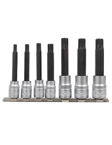 JUEGO DE 7 PUNTAS RIBE CON VASO DE 1/2" Y 3/8" 
