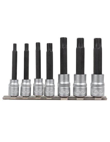 JUEGO DE 7 PUNTAS RIBE CON VASO DE 1/2" Y 3/8" 