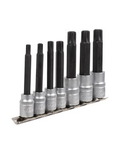 JUEGO DE 7 PUNTAS RIBE CON VASO DE 1/2" Y 3/8"  2