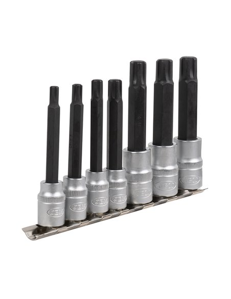 JUEGO DE 7 PUNTAS RIBE CON VASO DE 1/2" Y 3/8" 