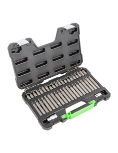 MALETÍN DE 42 PUNTAS HEXAGONALES, 12 CANTOS Y TORX INVIOLABLES DE 1/2 Y 3/8" 2