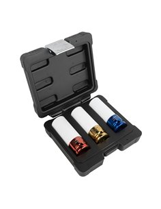 SET DE 3 VASOS DE IMPACTO DE 1/2" ESPECIAL EXTRACCIÓN RUEDAS 2