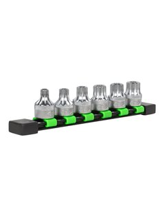 JUEGO DE 6 DE PUNTAS XZN DE 12 DIENTES INVIOLABLE CON VASO DE 1/2" 2