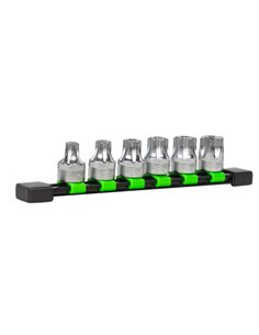 JUEGO DE 6 PUNTAS TORX INVIOLABLE CON VASO DE 1/2" 2